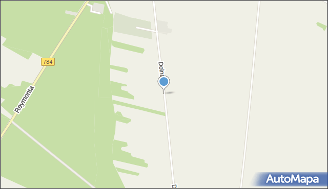 Dąbrowa Zielona, Dolna, mapa Dąbrowa Zielona