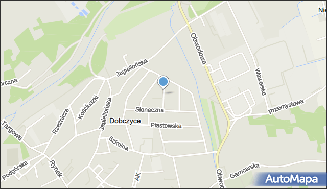 Dobczyce, Dominika Józefa, mapa Dobczyce