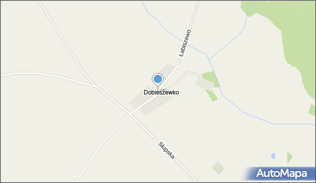 Dobieszewko gmina Dębnica Kaszubska, Dobieszewko, mapa Dobieszewko gmina Dębnica Kaszubska