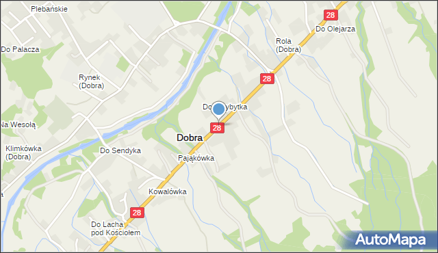 Dobra powiat limanowski, Dobra, mapa Dobra powiat limanowski