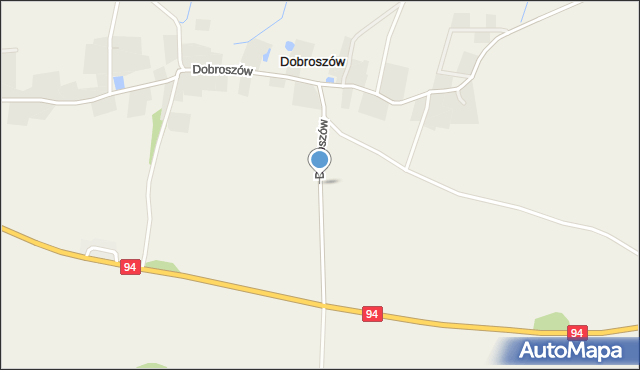 Dobroszów gmina Chojnów, Dobroszów, mapa Dobroszów gmina Chojnów