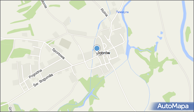 Dobrów gmina Kościelec, Dobrów, mapa Dobrów gmina Kościelec