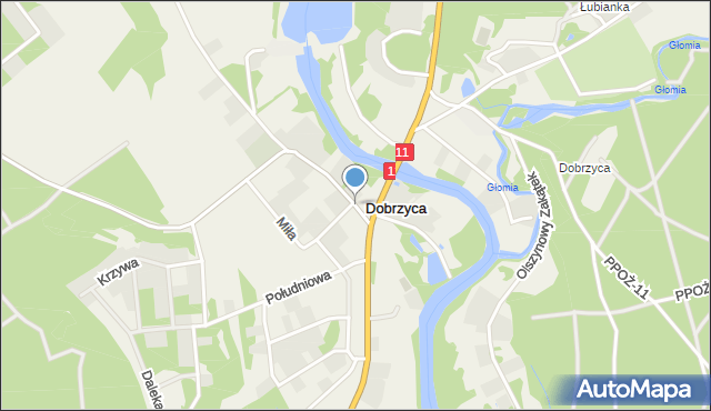 Dobrzyca gmina Szydłowo, Dobrzyca, mapa Dobrzyca gmina Szydłowo