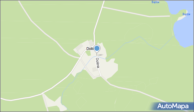 Dolina gmina Susz, Dolina, mapa Dolina gmina Susz