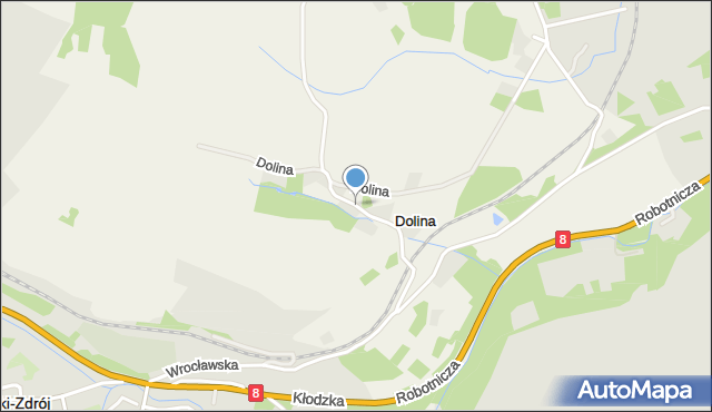 Dolina gmina Szczytna, Dolina, mapa Dolina gmina Szczytna