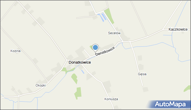 Donatkowice, Donatkowice, mapa Donatkowice