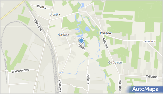 Dyszów, Dolna, mapa Dyszów