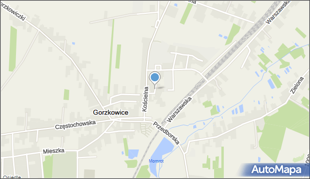 Gorzkowice, Dolna, mapa Gorzkowice