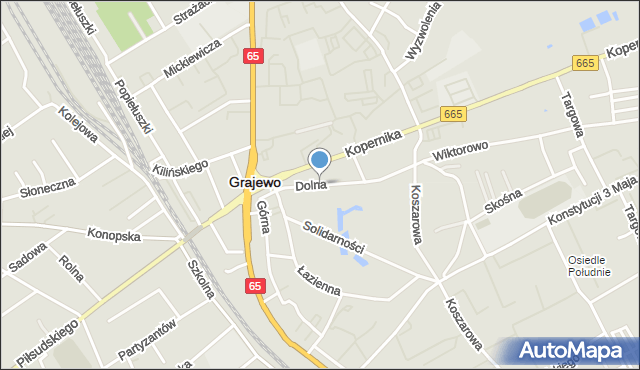 Grajewo, Dolna, mapa Grajewo