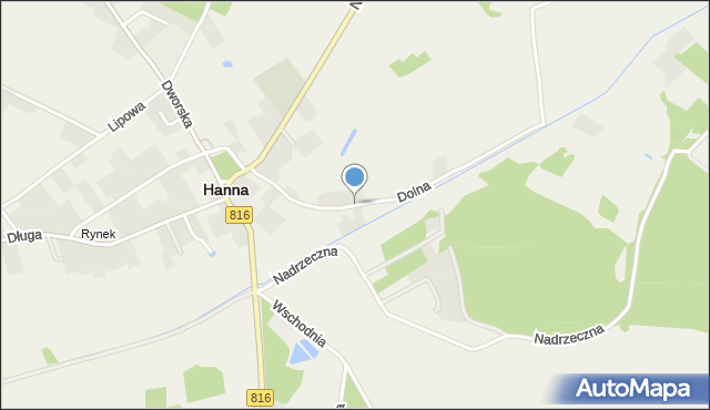 Hanna, Dolna, mapa Hanna