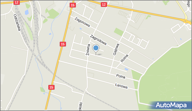 Jarocin, Dożynkowa, mapa Jarocin