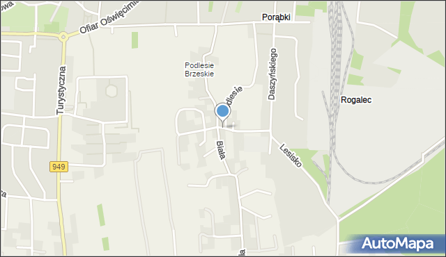 Jawiszowice, Dobrzańskiego-Hubala Henryka, mjr., mapa Jawiszowice