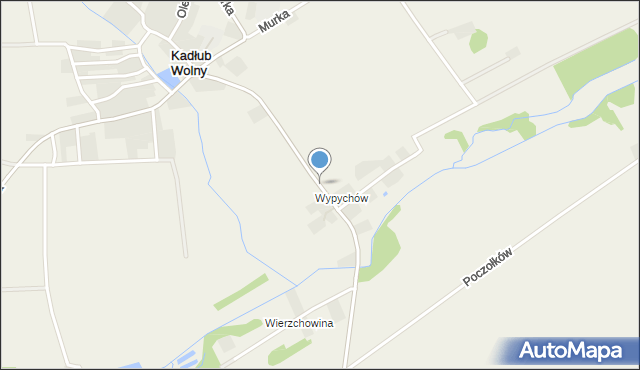 Kadłub Wolny, Dobrodzieńska, mapa Kadłub Wolny