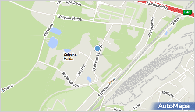 Katowice, Dobrego Urobku, mapa Katowic