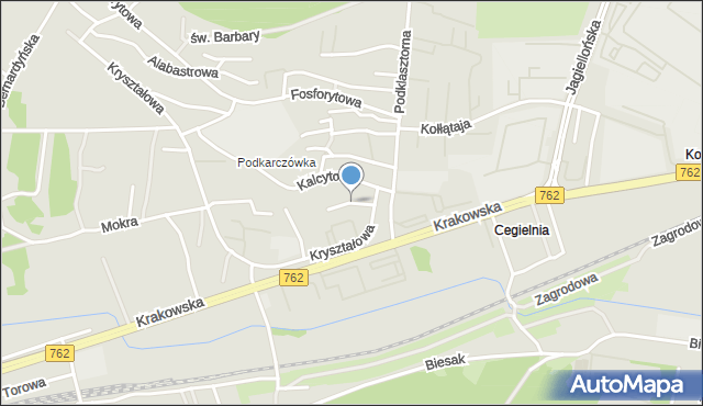 Kielce, Dolomitowa, mapa Kielc