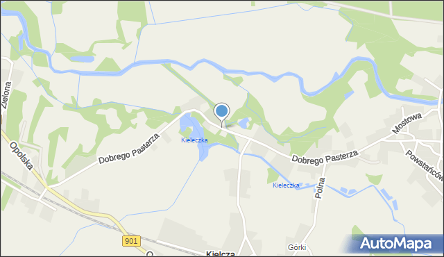 Kielcza, Dobrego Pasterza, mapa Kielcza