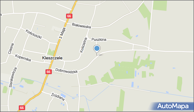 Kleszczele, Dobrowodzka, mapa Kleszczele