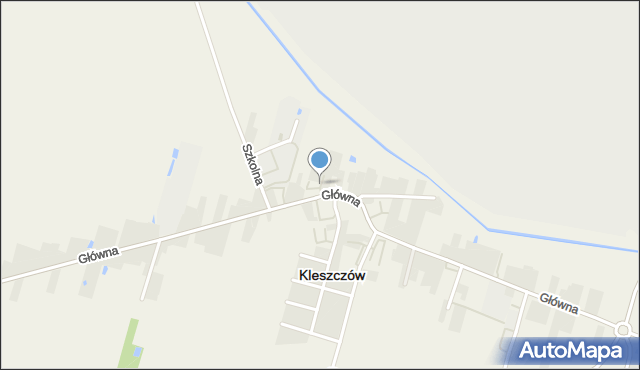 Kleszczów powiat bełchatowski, Dojazdowa, mapa Kleszczów powiat bełchatowski