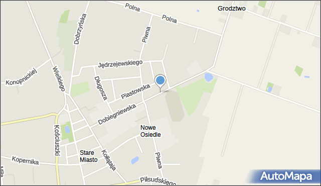 Kowal, Dobiegniewska, mapa Kowal