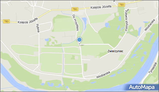 Kraków, Do Przystani, mapa Krakowa