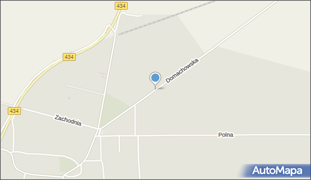 Krobia powiat gostyński, Domachowska, mapa Krobia powiat gostyński