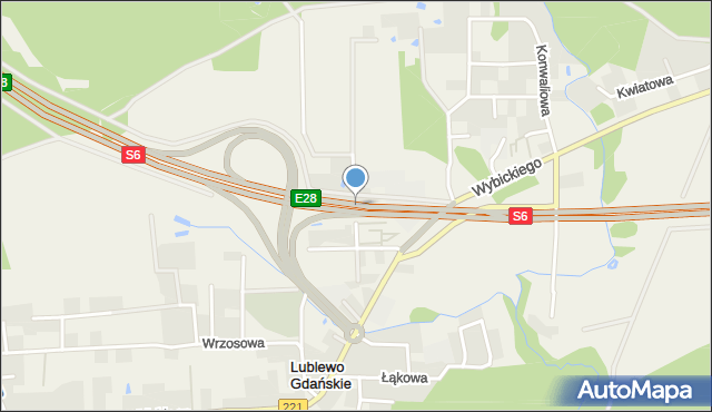 Lublewo Gdańskie, Dojazdowa, mapa Lublewo Gdańskie