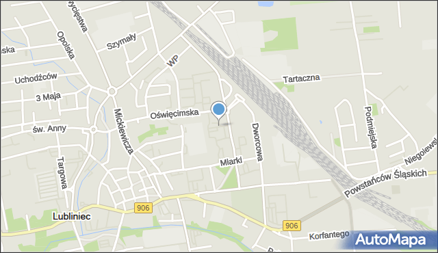 Lubliniec, Dobra, mapa Lubliniec