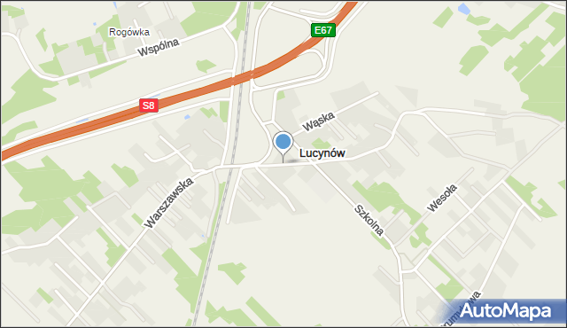 Lucynów gmina Wyszków, Dolna, mapa Lucynów gmina Wyszków