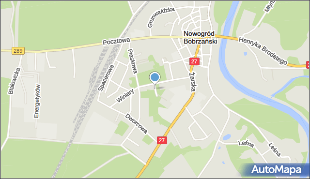 Nowogród Bobrzański, Dolina Zielona, mapa Nowogród Bobrzański