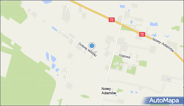 Nowy Adamów, Dobrej Wróżki, mapa Nowy Adamów