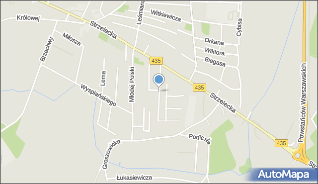 Opole, Doroszewskiego Witolda, mapa Opola