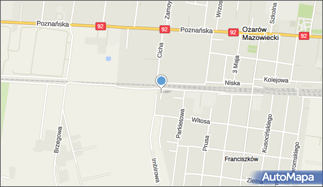 Ożarów Mazowiecki, Dobrogórska, mapa Ożarów Mazowiecki