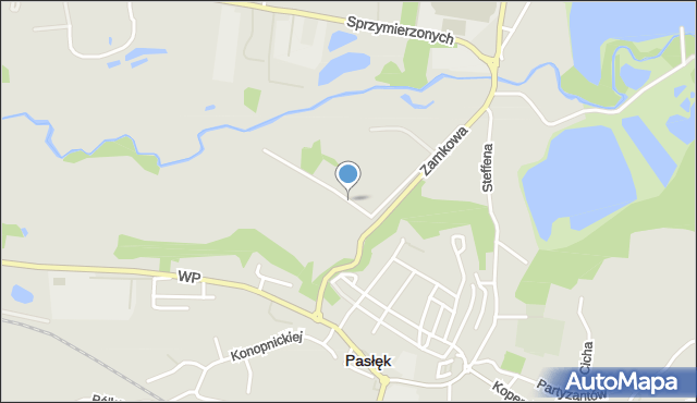 Pasłęk, Dolna, mapa Pasłęk