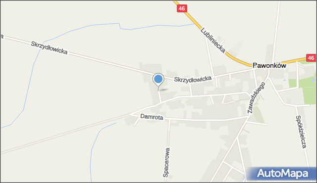 Pawonków, Dolna, mapa Pawonków