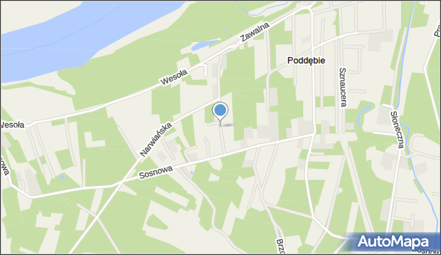 Poddębie, Dobra, mapa Poddębie