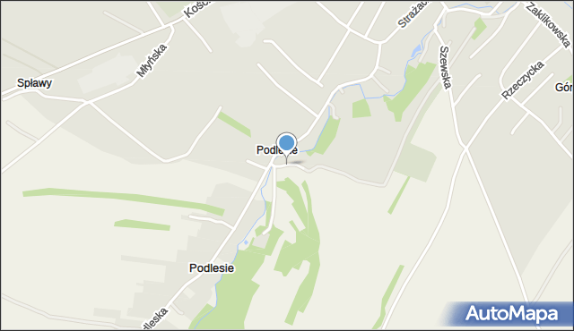 Podlesie gmina Kraśnik, Dolna, mapa Podlesie gmina Kraśnik