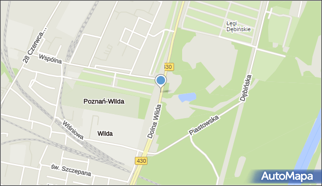 Poznań, Dolna Wilda, mapa Poznania