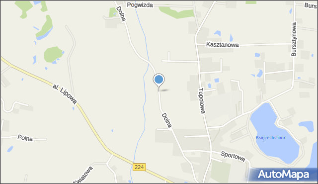 Przodkowo, Dolna, mapa Przodkowo