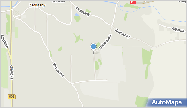 Pyskowice powiat gliwicki, Dojazdowa, mapa Pyskowice powiat gliwicki