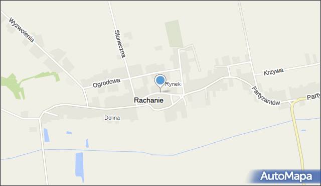 Rachanie, Dolna, mapa Rachanie