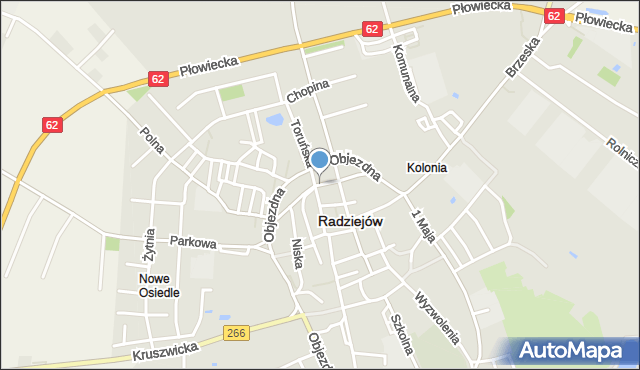 Radziejów, Dolna, mapa Radziejów