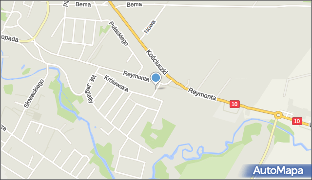Sierpc, Dobrzańskiego-Hubala Henryka, mjr., mapa Sierpc