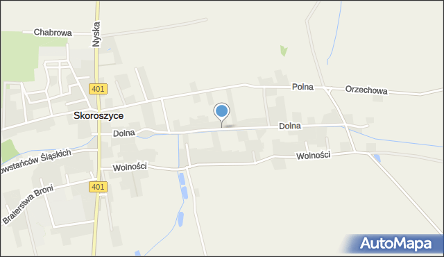 Skoroszyce, Dolna, mapa Skoroszyce