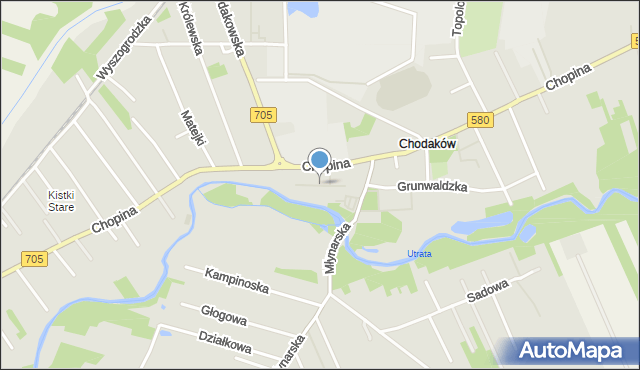 Sochaczew, Dobrzańskiego-Hubala Henryka, mjr., mapa Sochaczew