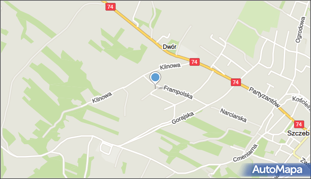 Szczebrzeszyn, Dolna, mapa Szczebrzeszyn