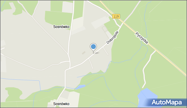 Szczecin, Dobropole, mapa Szczecina