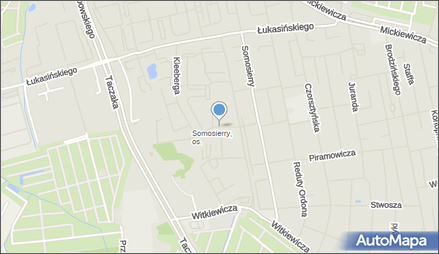 Szczecin, Dobrzańskiego-Hubala Henryka, mjr., mapa Szczecina