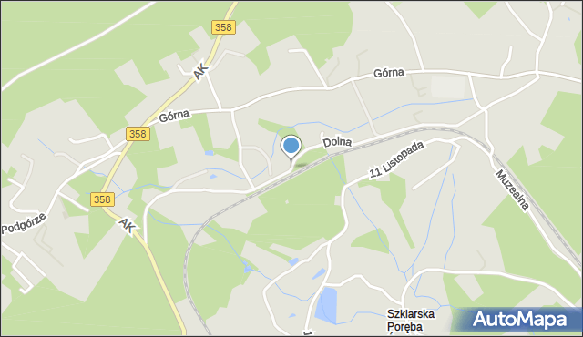 Szklarska Poręba, Dolna, mapa Szklarska Poręba