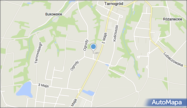 Tarnogród, Dolna, mapa Tarnogród