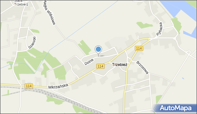 Trzebież, Dolna, mapa Trzebież